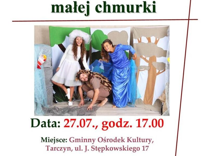 Plakat promujący przedstawienie Wielka przygoda małej chmurki