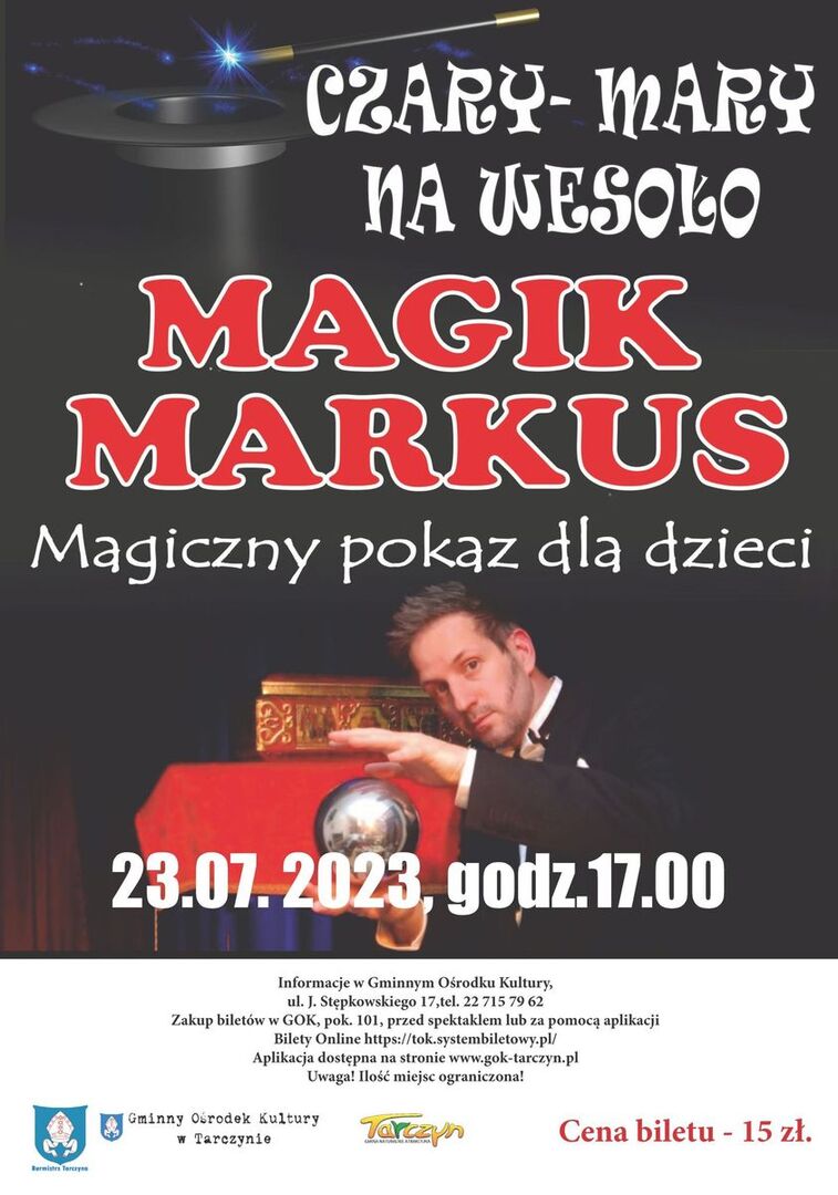 Plakat promujący występ Magika Marcusa
