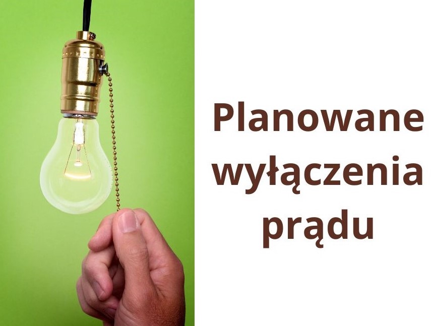 Baner planowane wyłączenia prądu