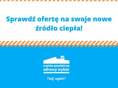 Baner zawiera logotyp wfoś oraz tekst Sprawdź ofertę na swoje nowe źródło ciepła!