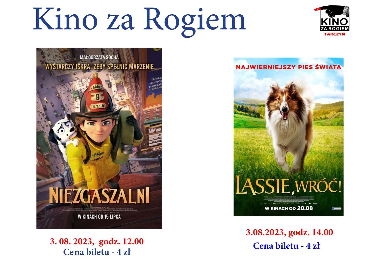 Plakat kina za rogiem