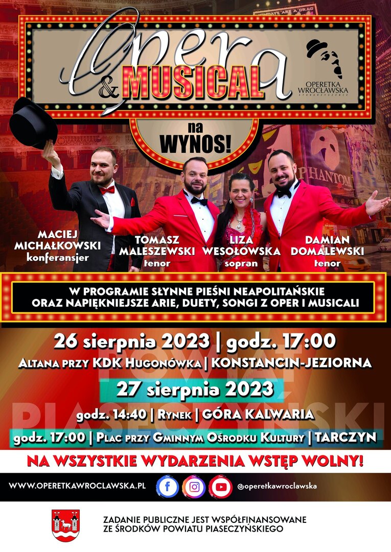 Plakat promujący operę na wynos