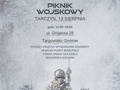 Plakat promujący piknik wojskowy