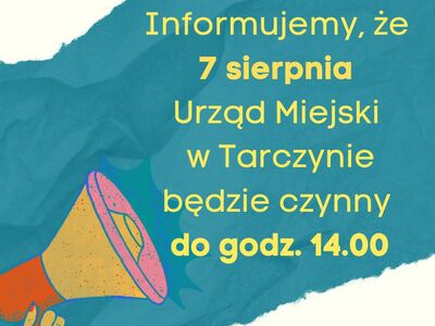 Informacja o skróconych godzinach pracy urzędu