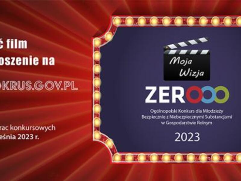 Plakat promujący konkurs moja wizja zero