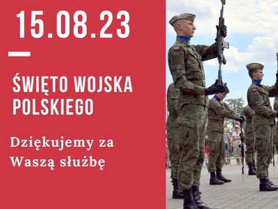 Baner z okazji święta wojska polskiego