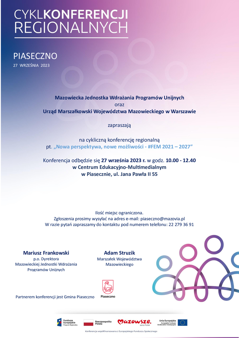 Plakat zapraszający na konferencję regionalną
