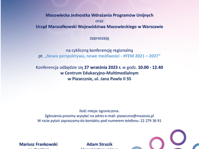 Plakat zapraszający na konferencję regionalną