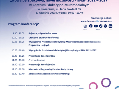 Program konferencji regionalnej