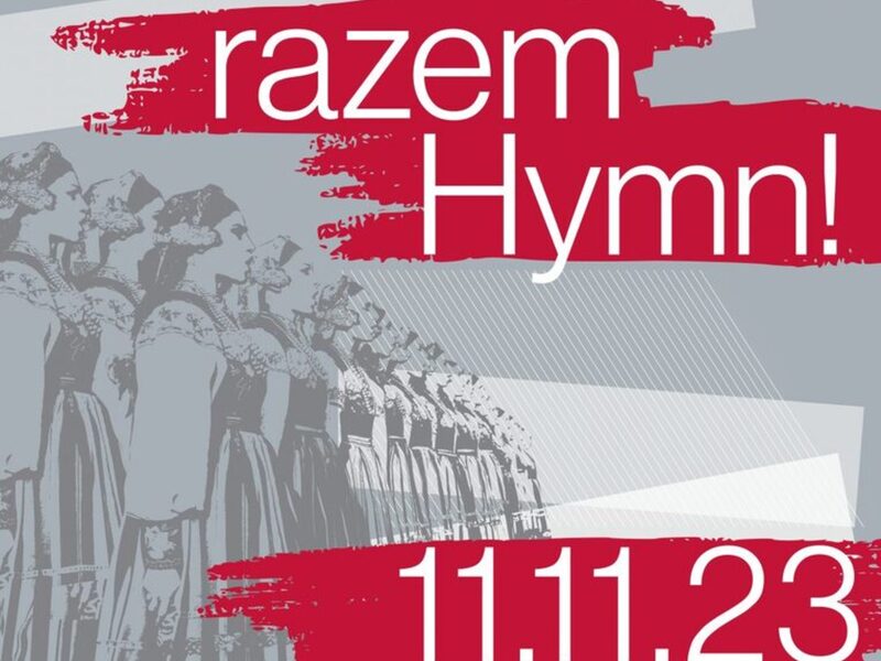 Plakat promujący akcję Niepodległa do hymnu