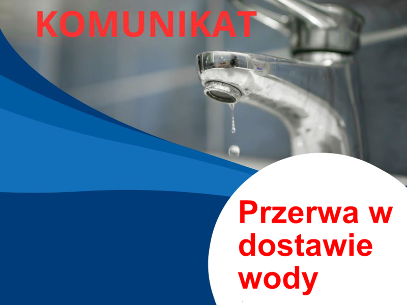 baner przerwa w dostawie wody