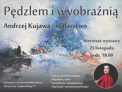 Plakat reklamujący wernisaż