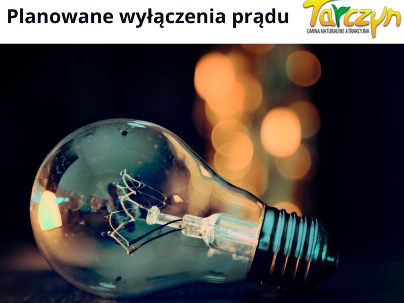 Baner planowane wyłączenia prądu