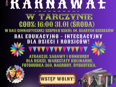 Bal Karnawałowy zaproszenie