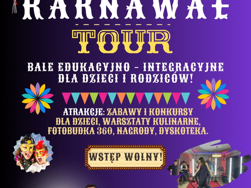 Plakat reklamuje Karnawał w Gminie Tarczyn