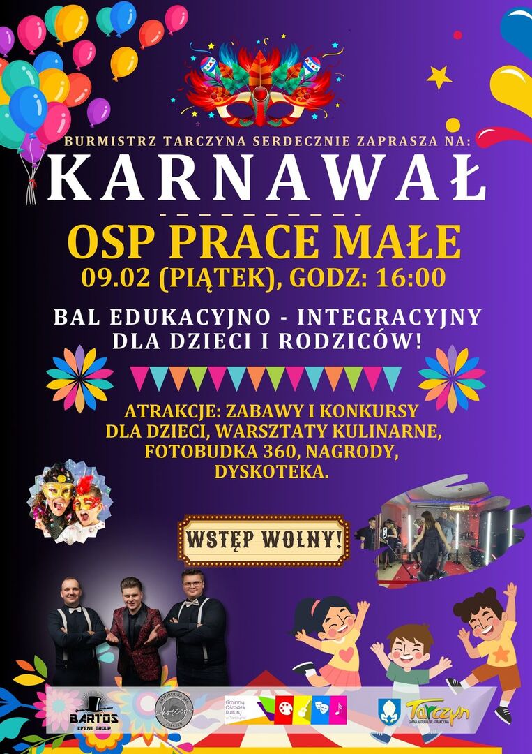 Karnawał w pracach małych