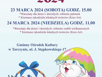 Plakat promujący warsztaty wielkanocne