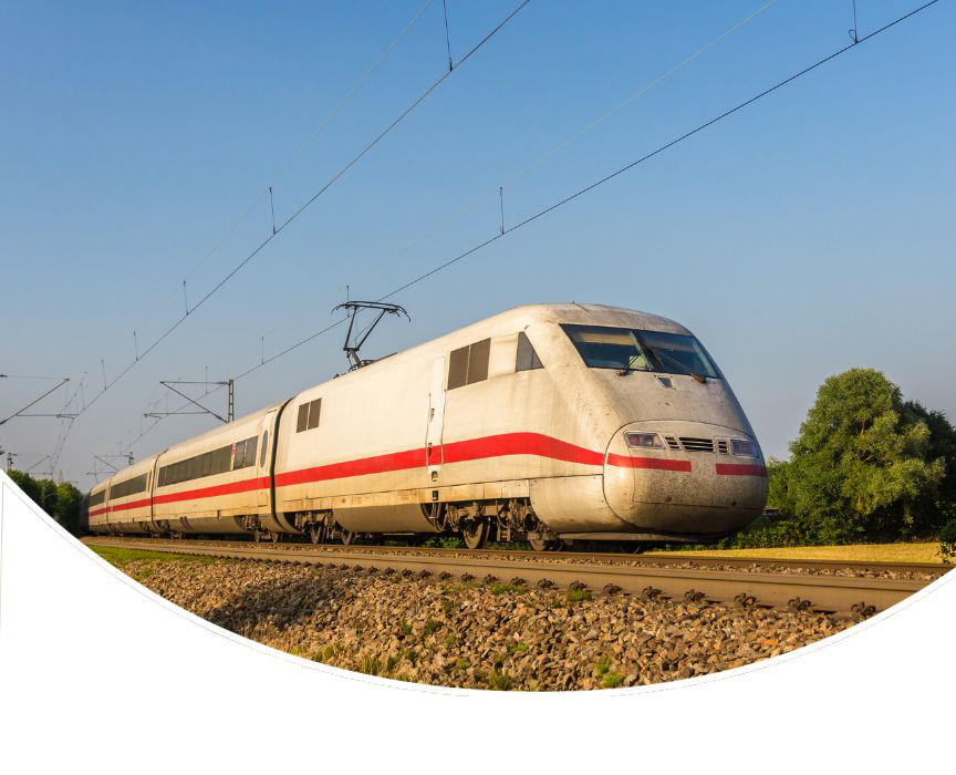 Zdjęcie przedstawia pociąg