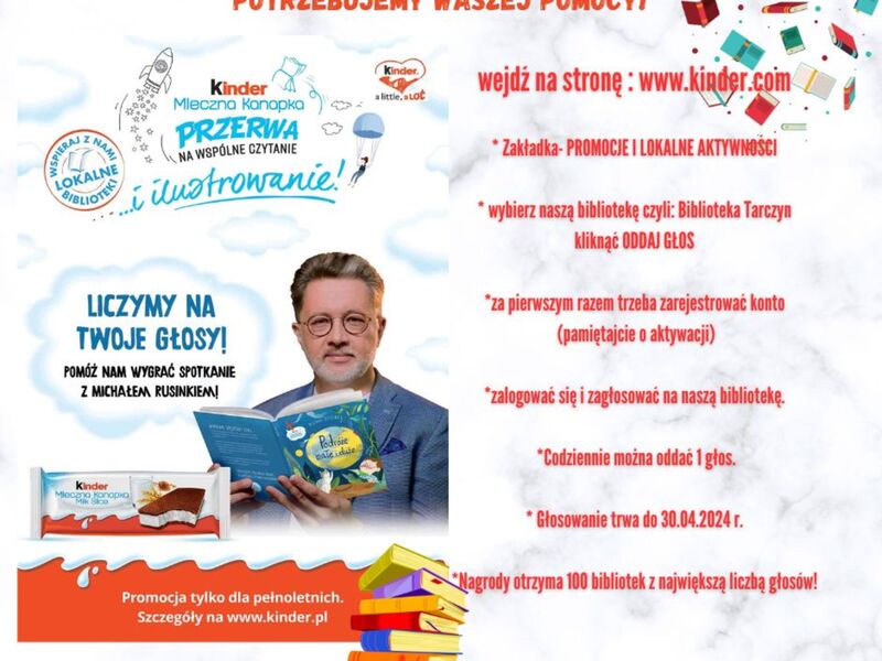 Baner konkursu Kinder kanapka