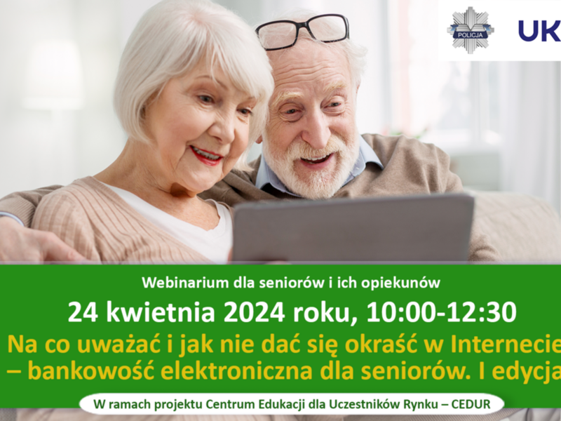 Baner webinarium dla seniorów