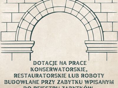 Baner przedstawia szkic murowanego łuku