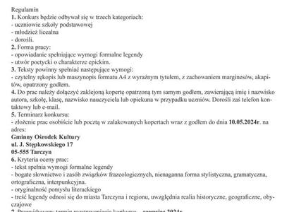 regulamin konkursu literackiego