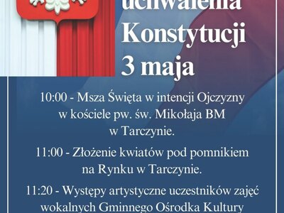 Zapraszamy na obchody konstytucji 3 maja