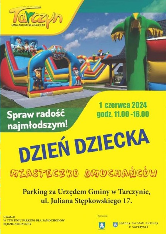 Plakat promujący dzień dziecka w Tarczynie