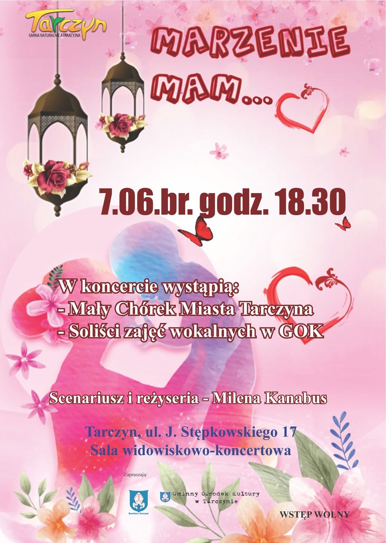 Zaproszenie na koncert Marzenie mam