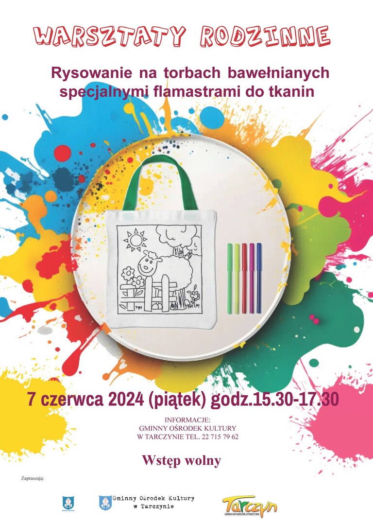 Plakat promujący zajęcia plastyczne