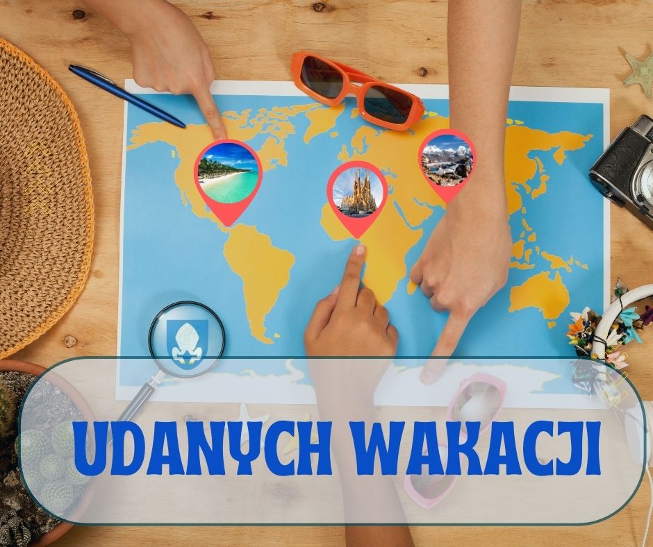 Baner przedstawia mapę świata