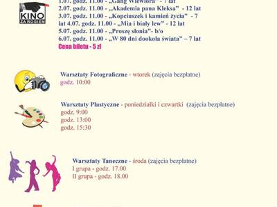Wakacje z Gminnym Ośrodkiem  Kultury w Tarczynie