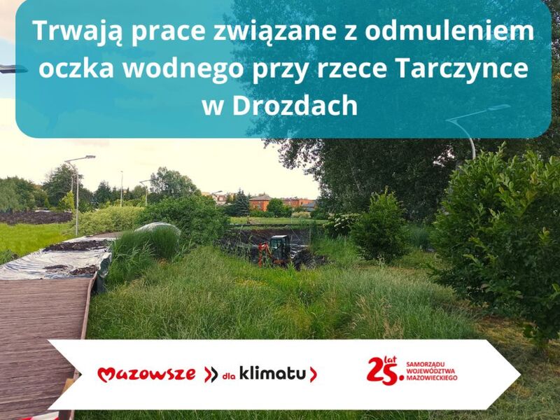 Prace związane z oczkiem wodnym na Drozdach