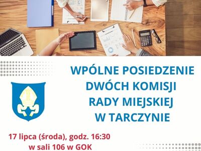 Wspólne posiedzenie dwóch komisji rady miejskiej w Tarczynie
