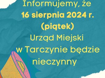 Urząd miejski będzie nieczynny