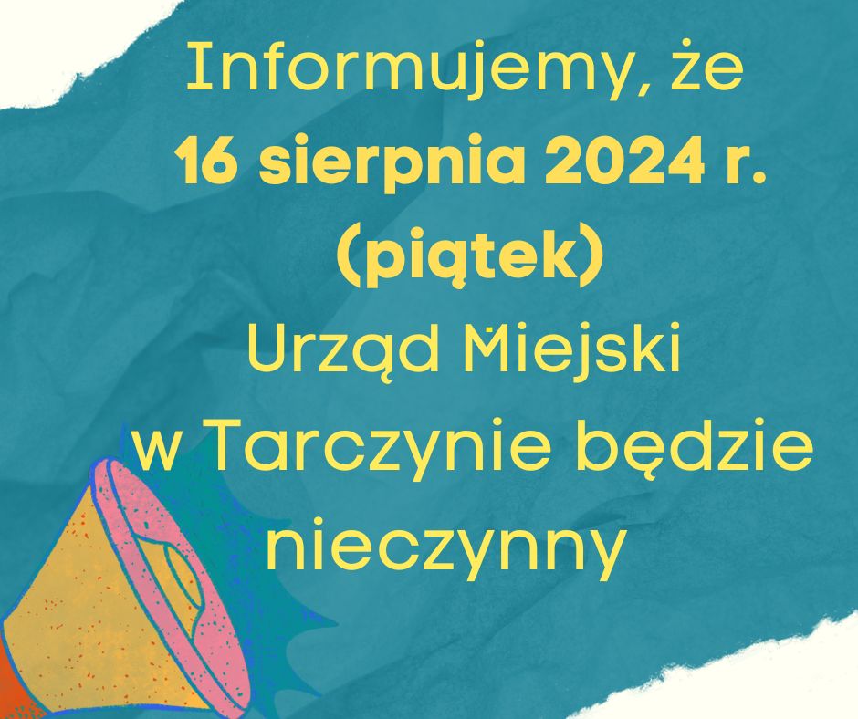 Urząd miejski będzie nieczynny