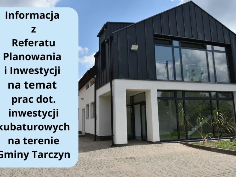 Informacja z referatu planowania i inwestycji