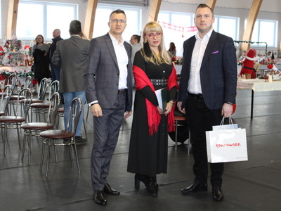 Wójt Gminy Lipowiec Kościelny, Jarosław Goschorski, Pani Izabela Czartoryska (SSSLGD) oraz Pan Konrad Wojnarowski, Radny Województwa Mazowieckiego
