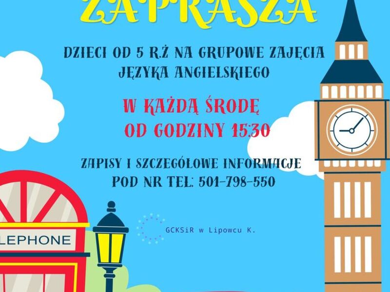 Zajęcia języka angielskiego