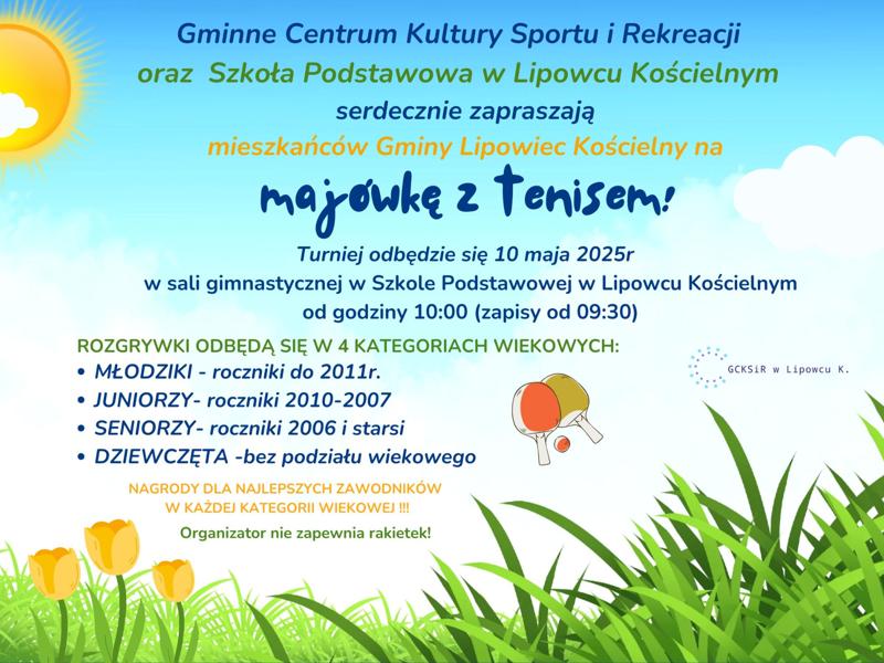 PLAKAT - turniej tenisa stołowego