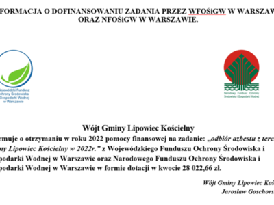 podziękowanie 2022