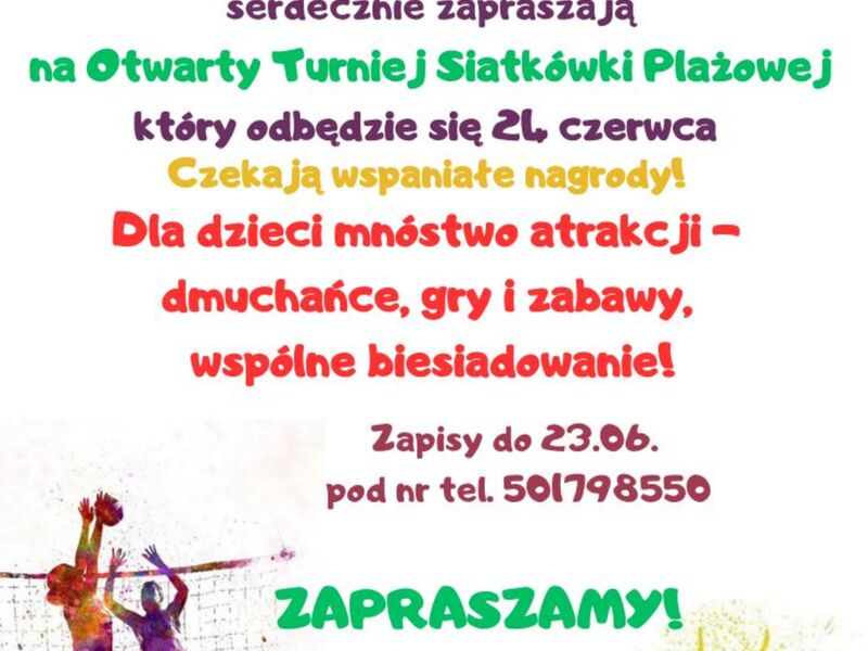 Zaproszenie siatkówka plażowa