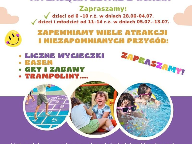 Zaproszenie letni wypoczynek