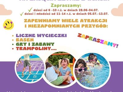 Zaproszenie letni wypoczynek