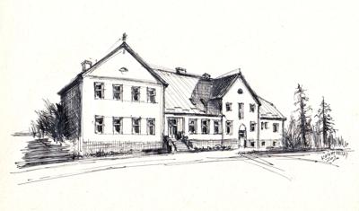 BOLESZEWO - budynek nieistniejącej szkoły podstawowej,  obecnie przedszkole