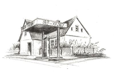 WARSZKOWO - stacja benzynowa w 1936 r.