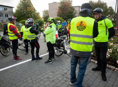 "Na dwóch kółkach przez Pomorze Zachodnie" - rajd rowerowy na trasie  Sławno - Łętowo - Sławno - 14 października 2023 r.