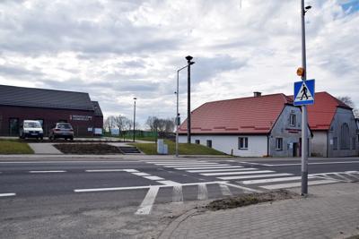 Aktywne przejście dla pieszych przez DK6 przy Przedszkolu Gminnym w Bobrowicach