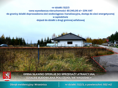 Ogłoszenie o przetargu na sprzedaż działki budowlanej we Wrześnicy!