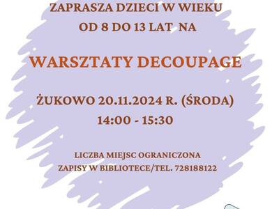 Warsztaty Decoupage dla dzieci